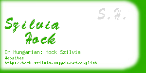szilvia hock business card